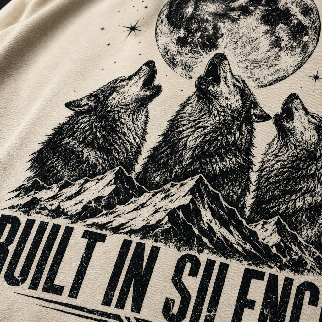 Wolf Howl T-Shirt — "Built in Silence"