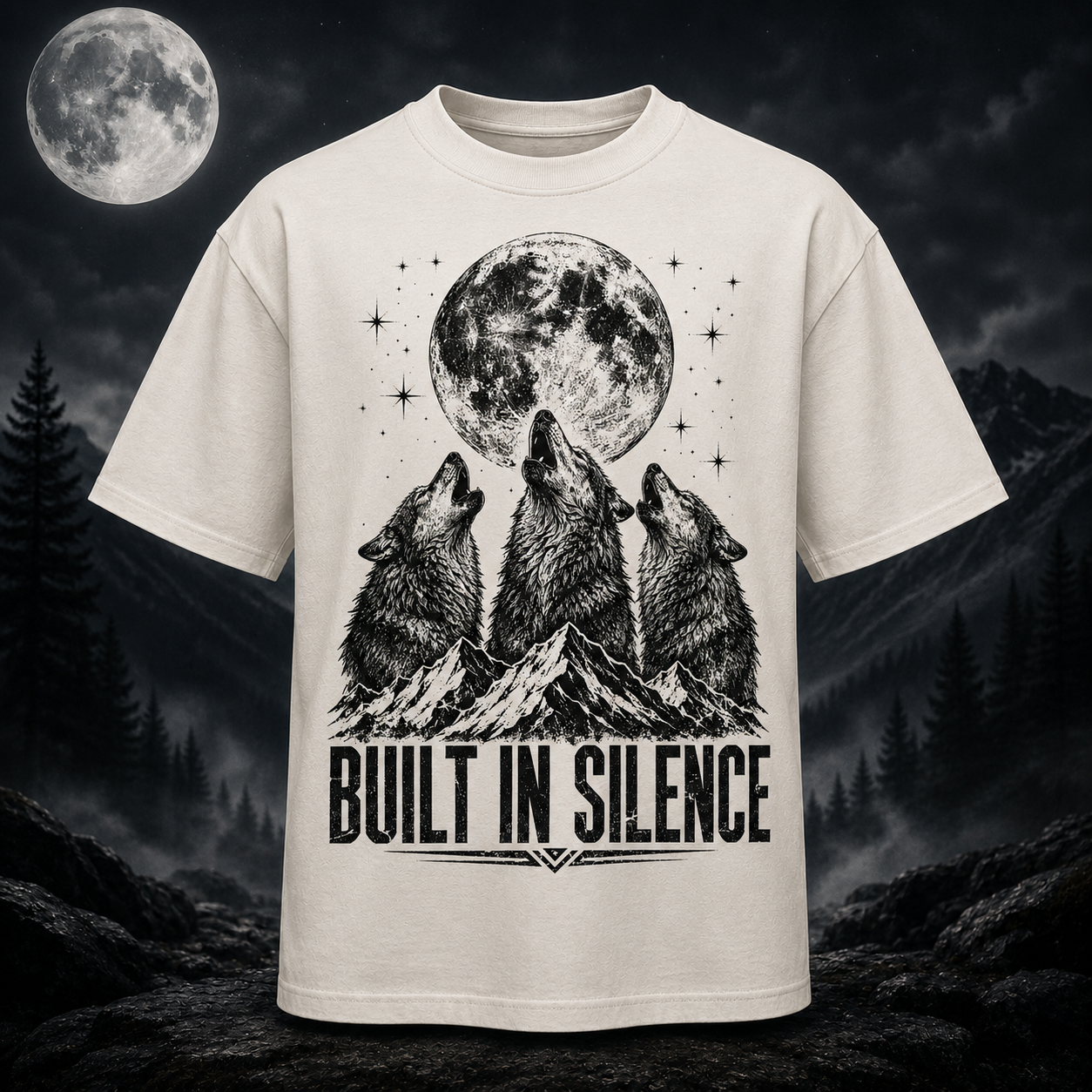 Wolf Howl T-Shirt — "Built in Silence"