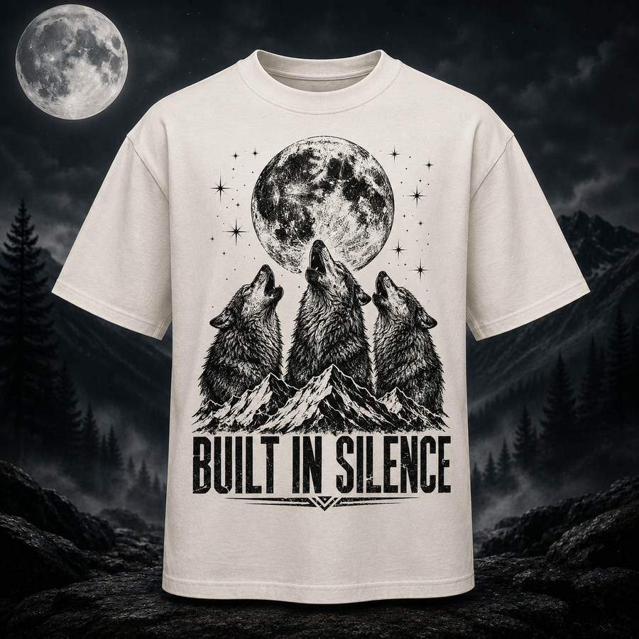 Wolf Howl T-Shirt — "Built in Silence"